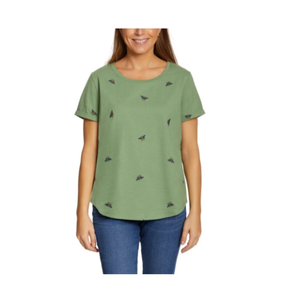 Vintage America Women's Bees Embroidered Relaxed Fit Tee
